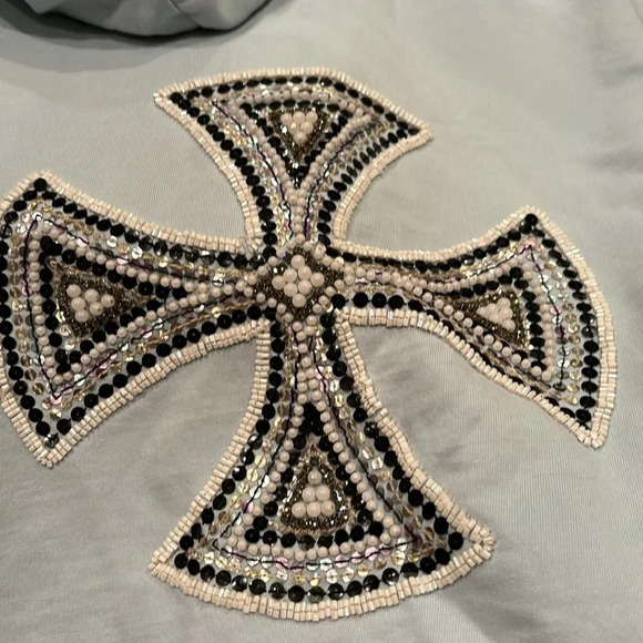 Twisted Heart woman's light blue hooded with a jeweled emblem on the back - Picture 13 of 16